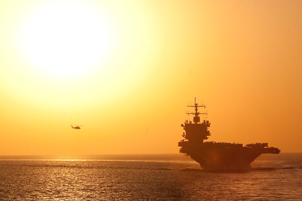 USS Enterprise transits back to homeport