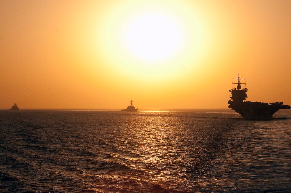 USS Enterprise transits back to homeport