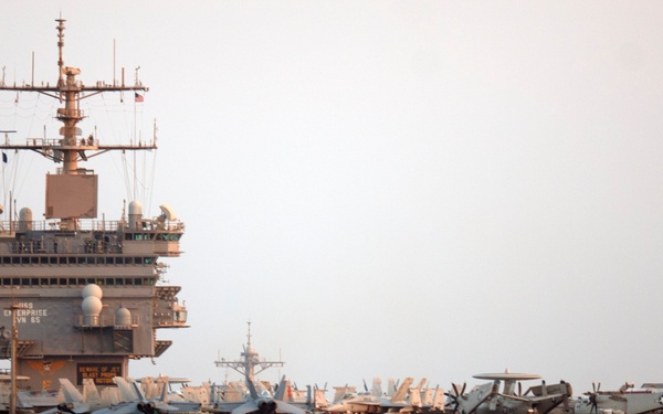 USS Enterprise transits Strait of Bab Al Mendeb