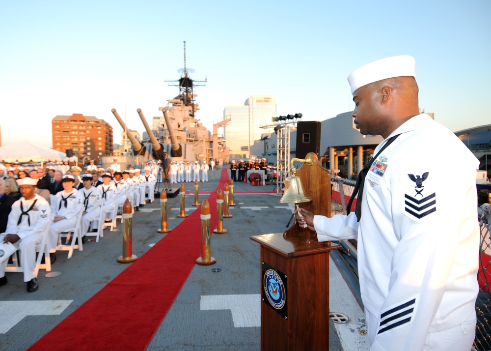237th US Navy birthday celebration aboard Battleship Wisconsin