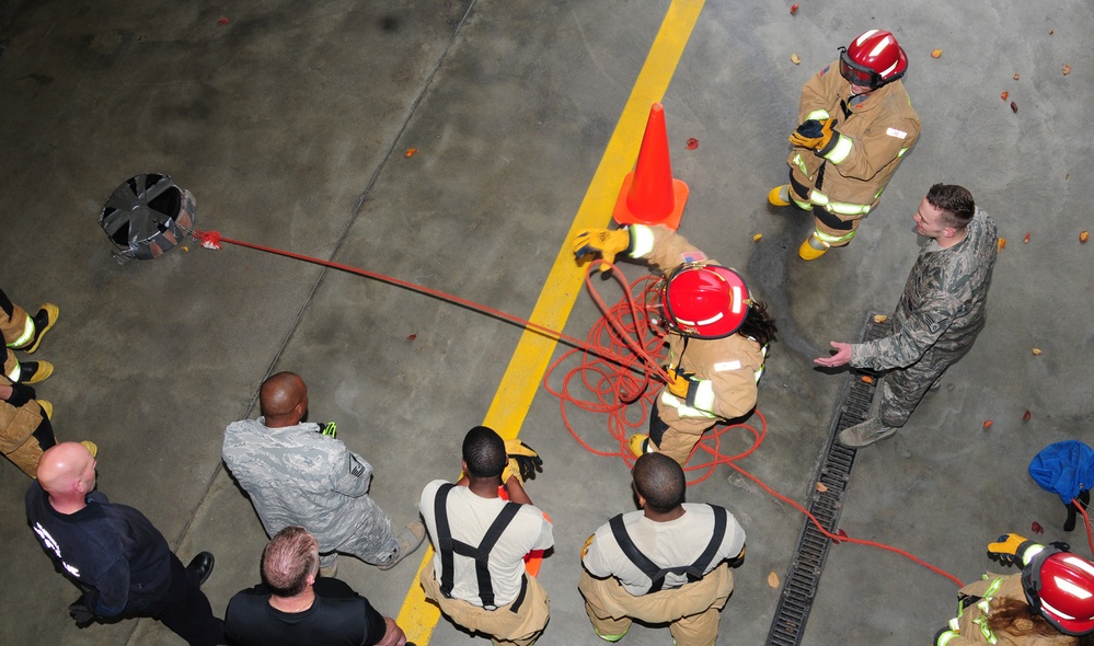 Squadrons compete in fire muster for Fire Prevention Week 2012