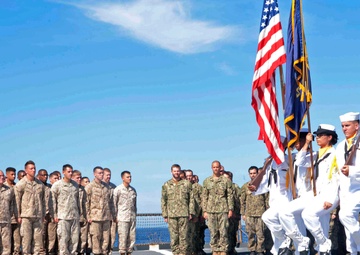 USS Fort McHenry celebrates Navy's 237th birthday