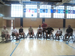 DCMA SE employees sit down for basketball with Wounded Warriors