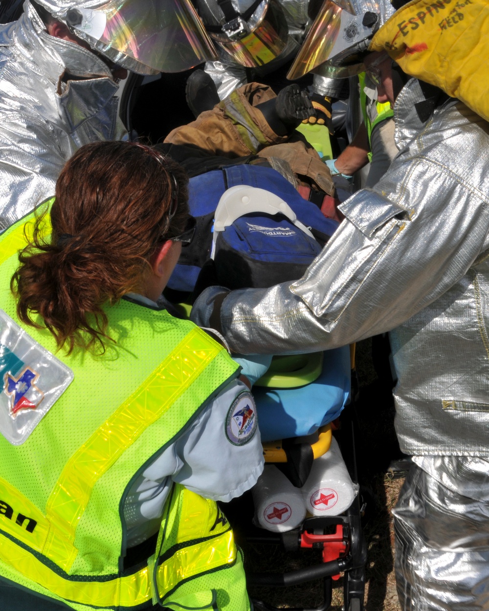 147th Reconnaissance Wing Fire Department conducts vehicle extraction training