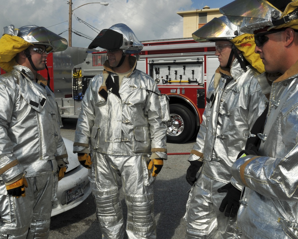 147th Reconnaissance Wing Fire Department conducts vehicle extrication training