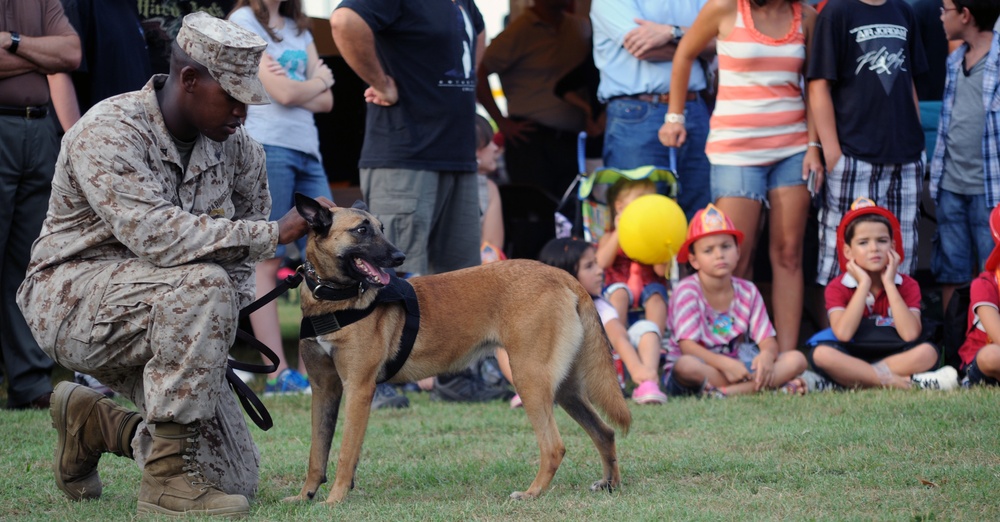 Quantico working dogs assist in alleged bomb threat