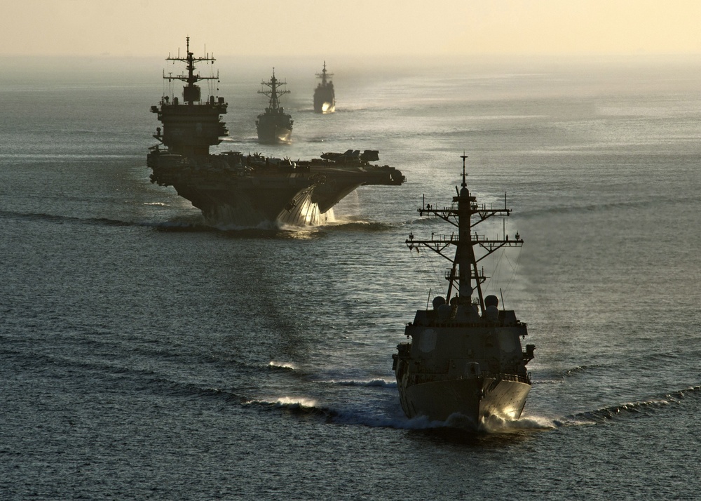 USS Porter underway with Enterprise Carrier Strike Group