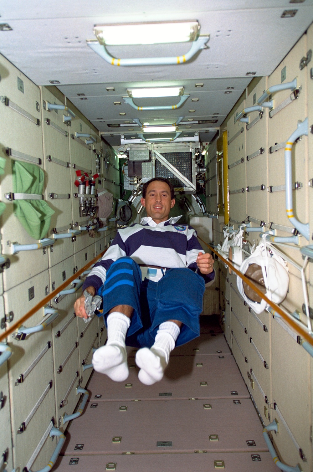 Krikalev and Newman in the FGB/Zarya module