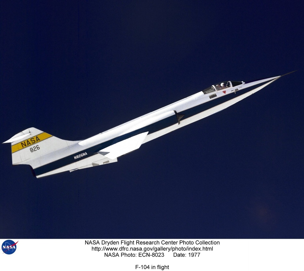 F-104 in flight