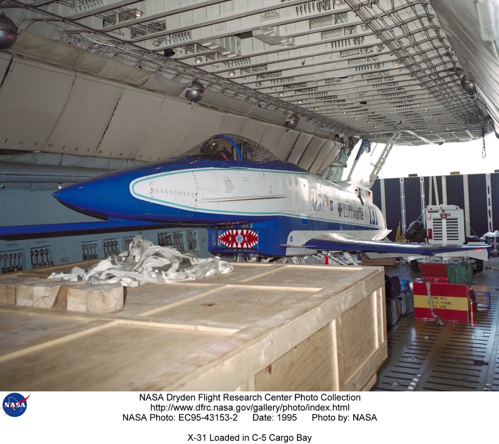 X-31 Loaded in C-5 Cargo Bay