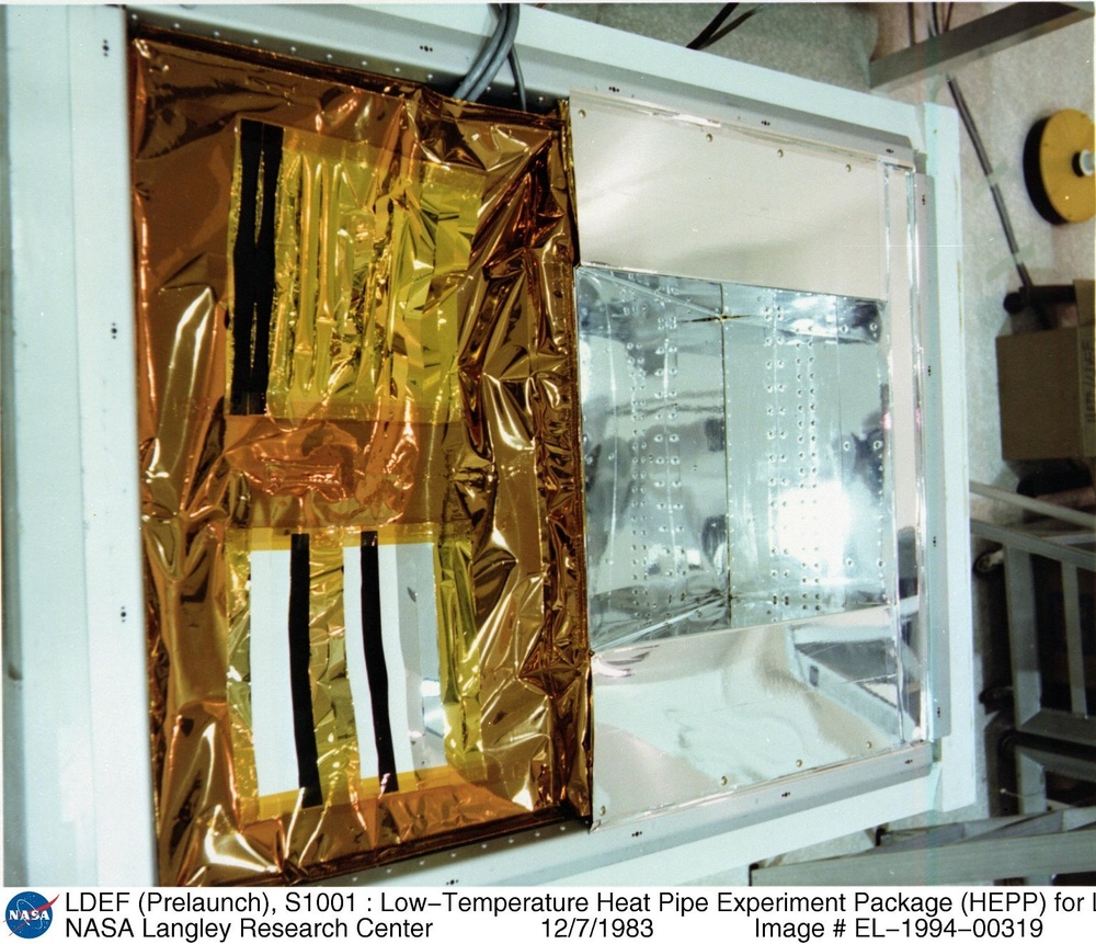 LDEF (Prelaunch), S1001 : Low-Temperature Heat Pipe Experiment Package (HEPP) for LDEF, Tray F12