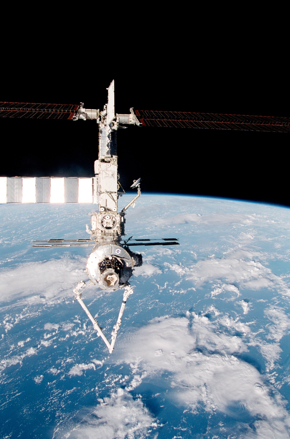 View of the ISS taken during final flyaround of STS-100