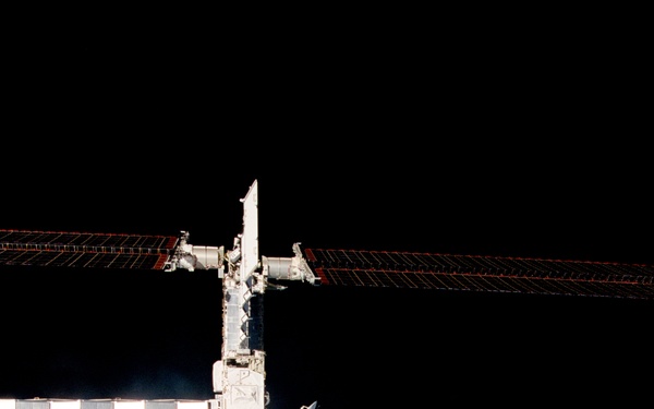 View of the ISS taken during final flyaround of STS-100