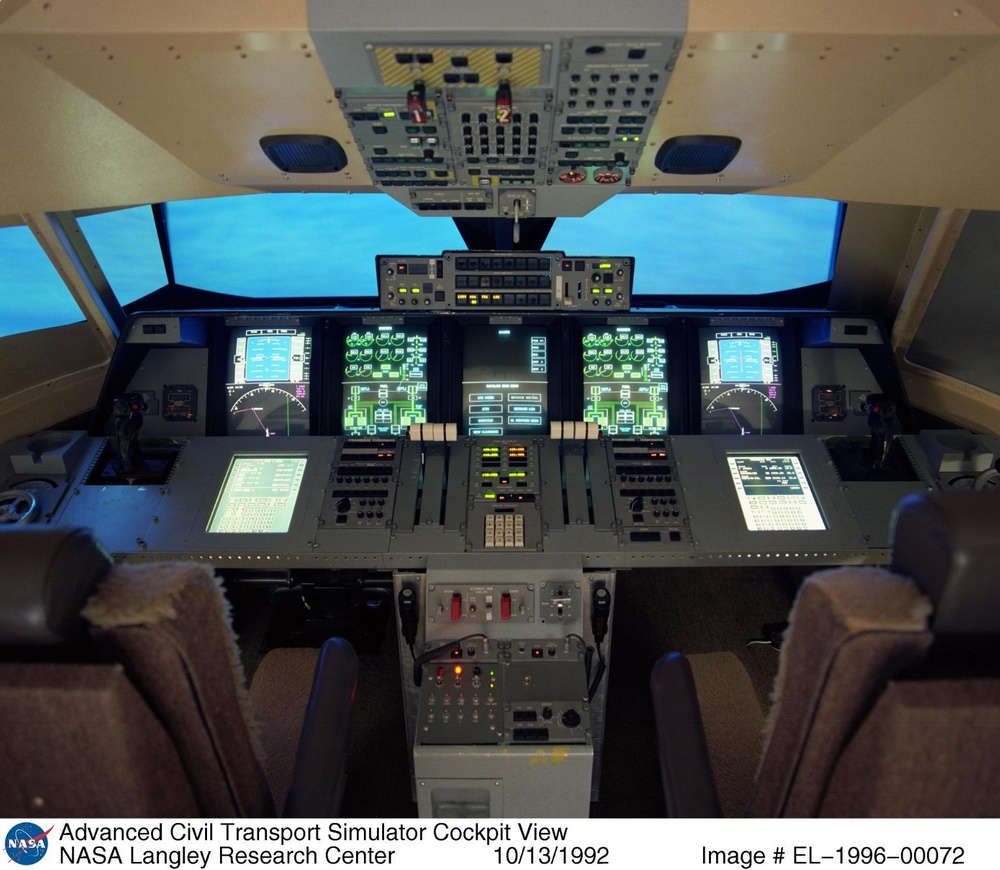 Advanced Civil Transport Simulator Cockpit View