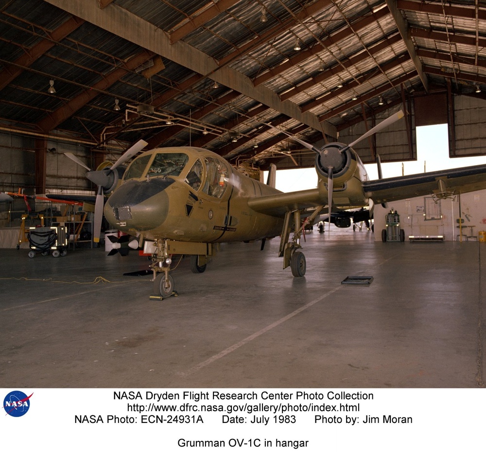 Grumman OV-1C in hangar