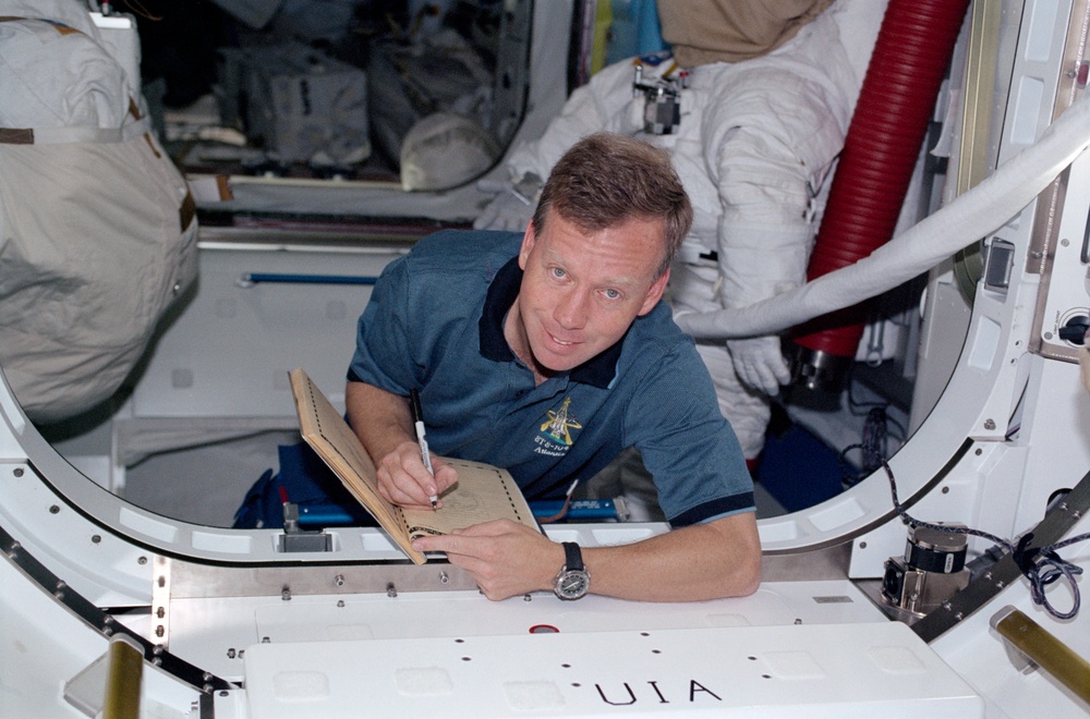 DVIDS - Images - View of STS-104CDR Lindsey in Quest airlock with the ...