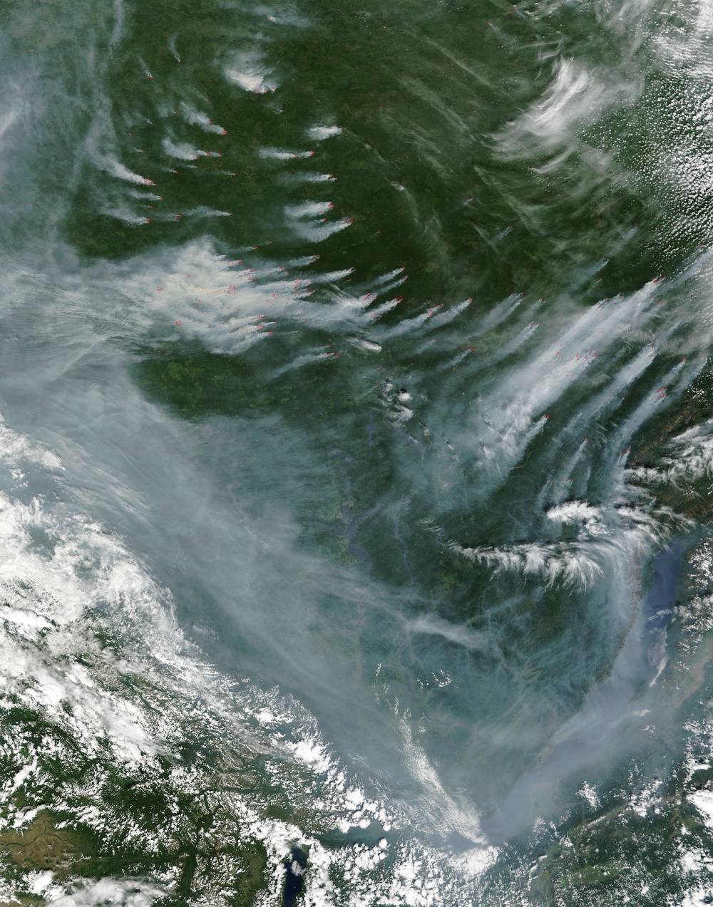 Fires North of Russia's Lake Baikal: Natural Hazards