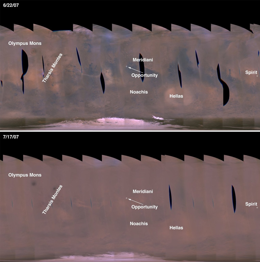 Mars Rovers Battle Severe Dust Storm