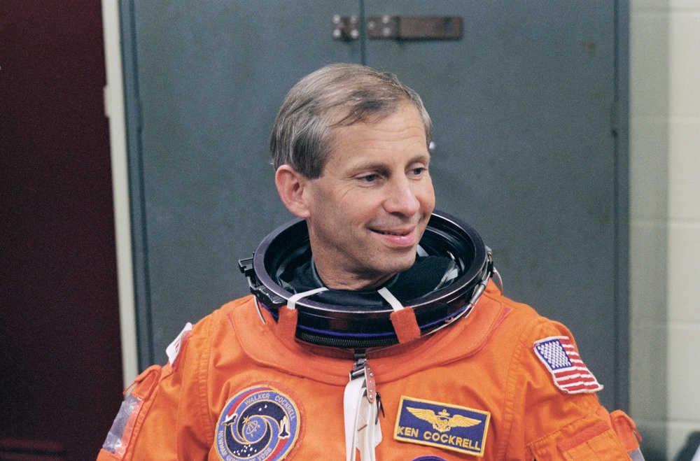 Astronaut Kenneth Cockrell during emergency escape procedures training