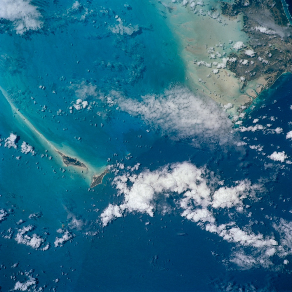 Earth observation image of the Bahamas taken during STS-100