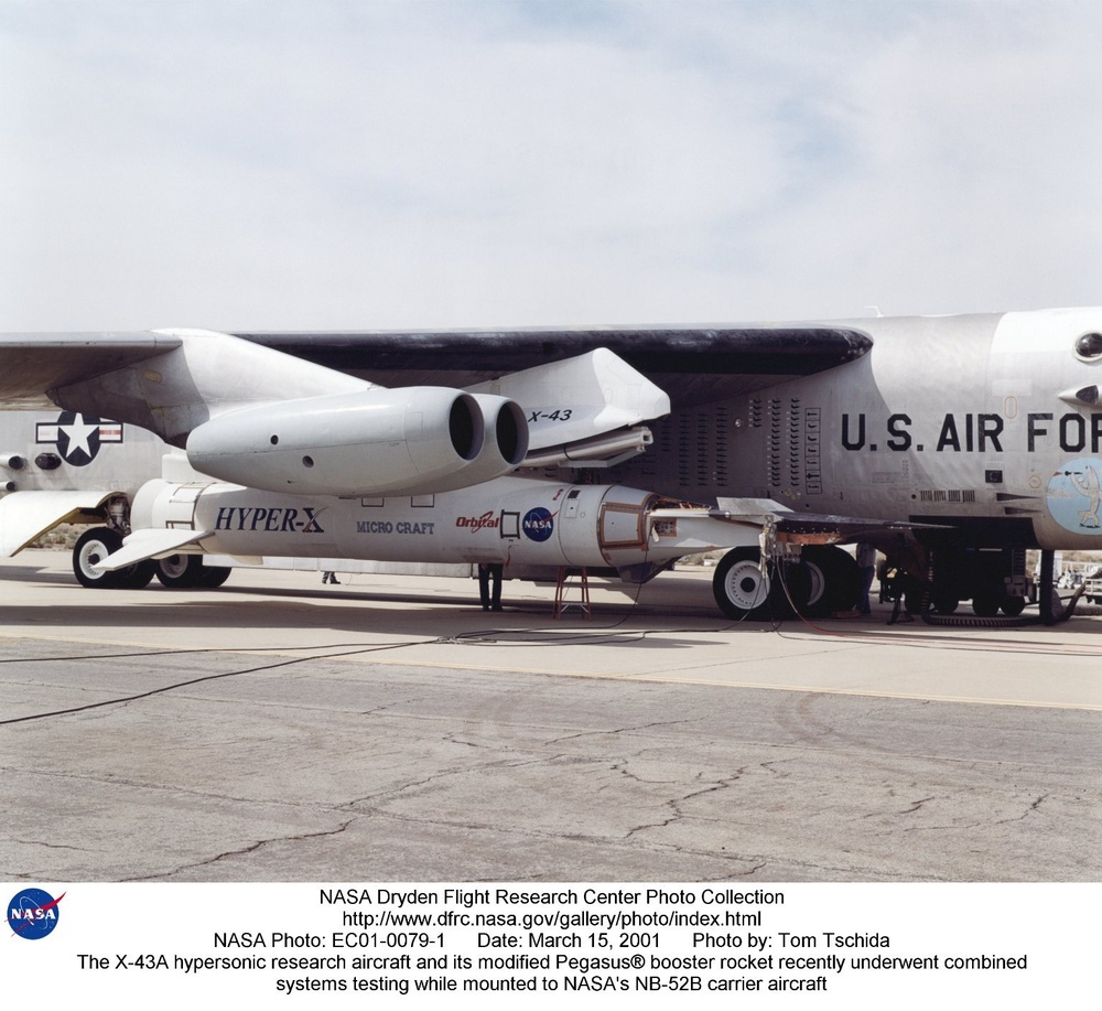 The X-43A hypersonic research aircraft and its modified Pegasus booster rocket recently underwent c