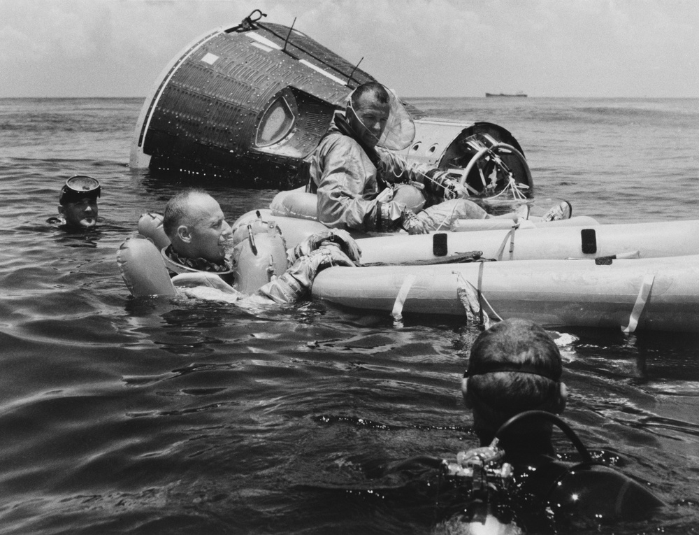 ASTRONAUT CHARLES CONRAD, JR. - TRAINING (WATER EGRESS)