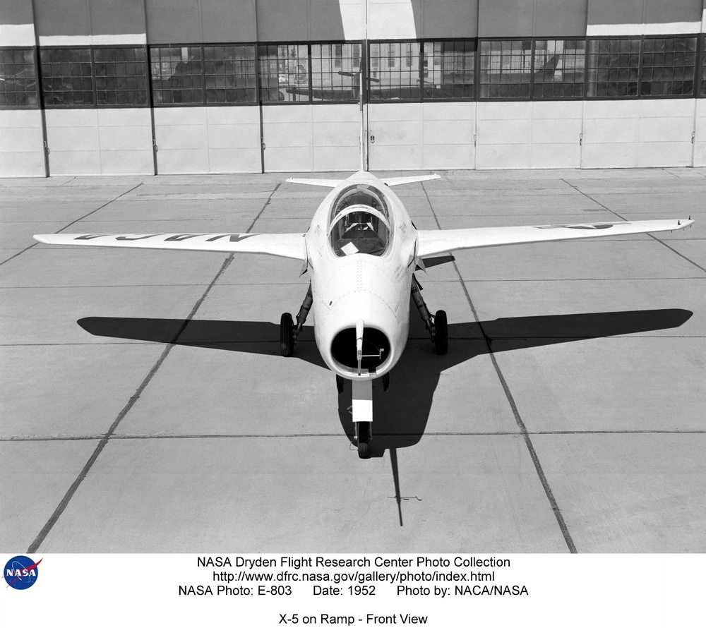 X-5 on Ramp - Front View