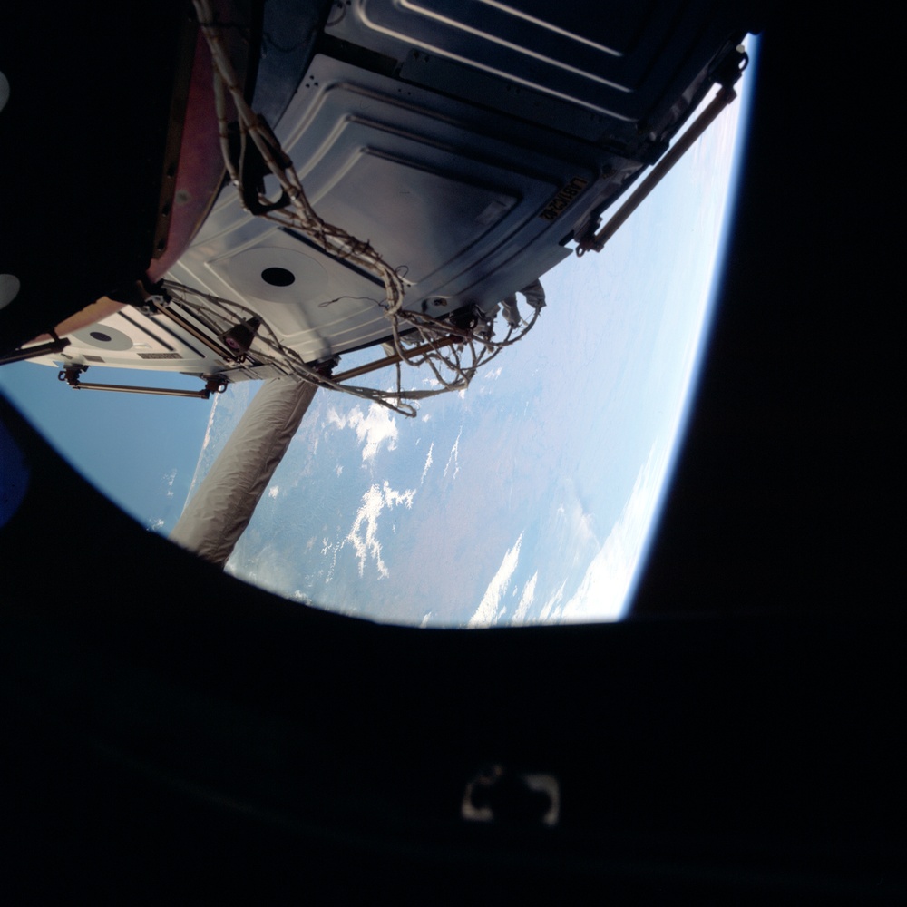 View of Pressurized Mating Adapter 2 and Endeavour's RMS taken during the STS-100 mission