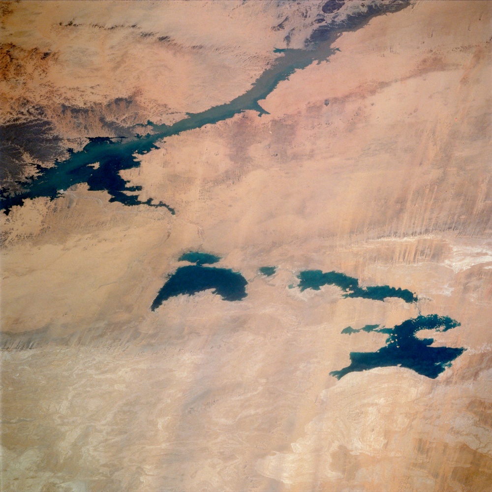 Lake Nasser, Egypt taken from Atlantis during STS-106