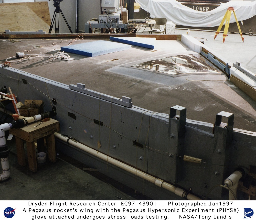 Pegasus Rocket Wing and PHYSX Glove Undergoes Stress Loads Testing