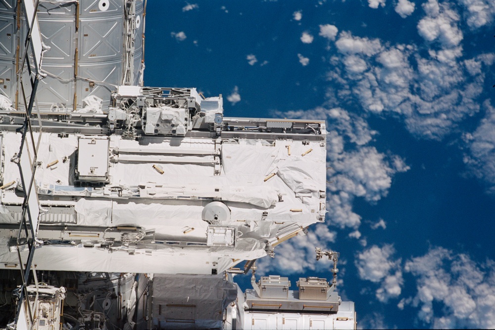 View of the zenith side of the S0 Truss taken during STS-110