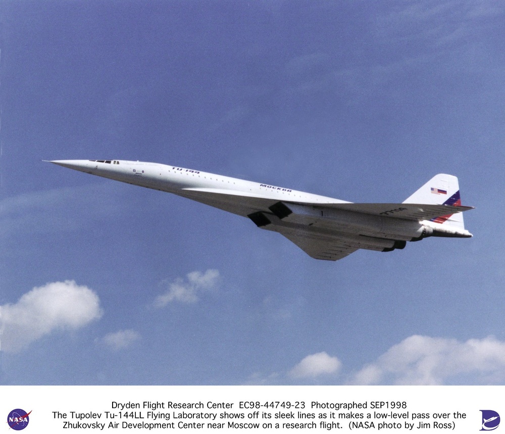 Tu-144LL SST Flying Laboratory in Flight