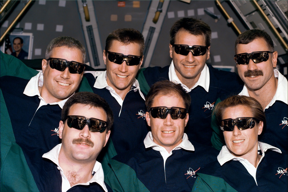 STS-90 onboard crew portrait