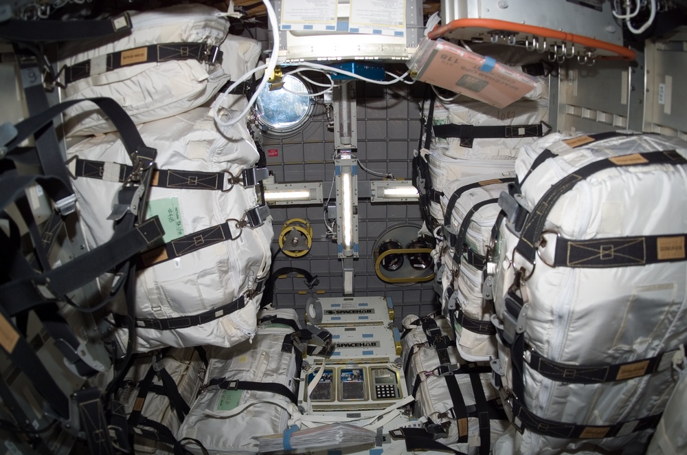 View of Stowage in the SPACEHAB taken during STS-118