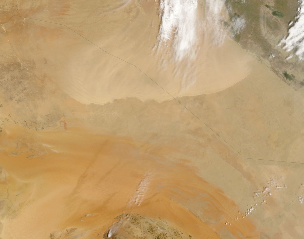 Dust Storm over Saudi Arabia and Iraq: Natural Hazards