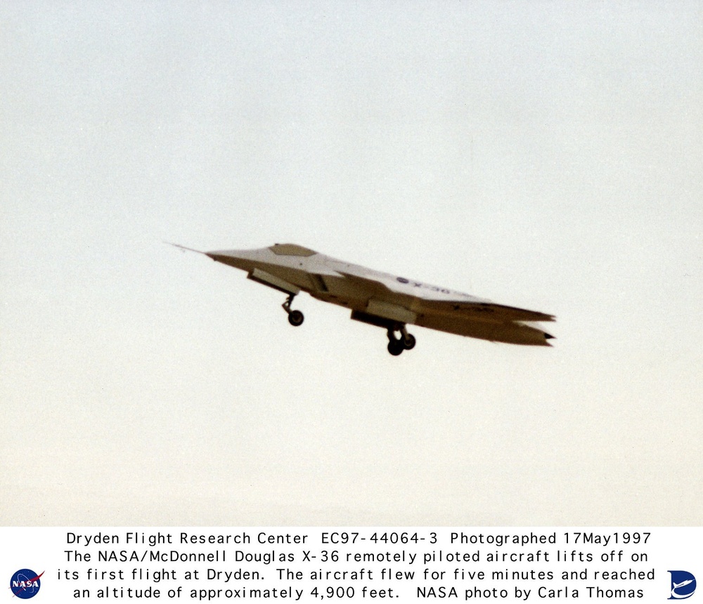 X-36 during First Flight