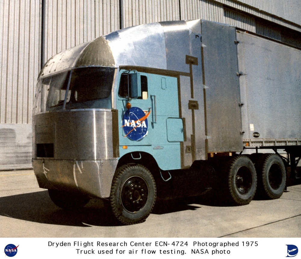 Air flow testing on aerodynamic truck
