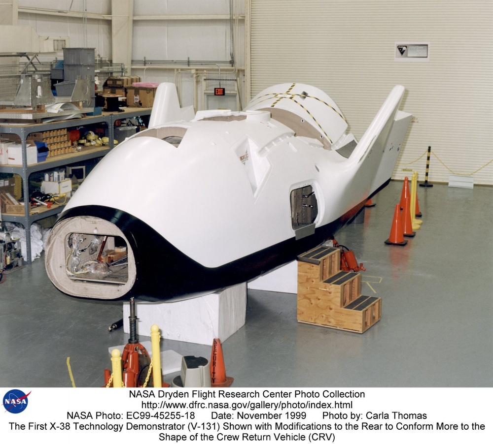 The First X-38 Technology Demonstrator (V-131) Shown with Modifications to the Rear to Conform More