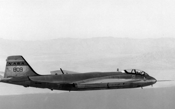 B-57B in flight