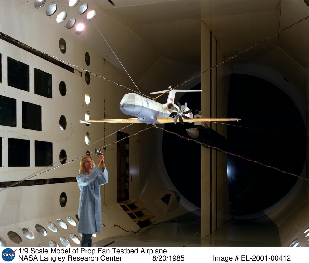 1/9 Scale Model of Prop Fan Testbed Airplane