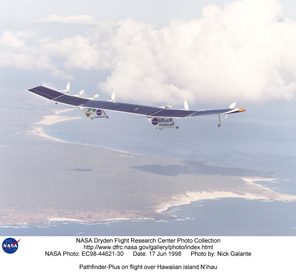 Pathfinder-Plus on flight over Hawaiian island N'ihau