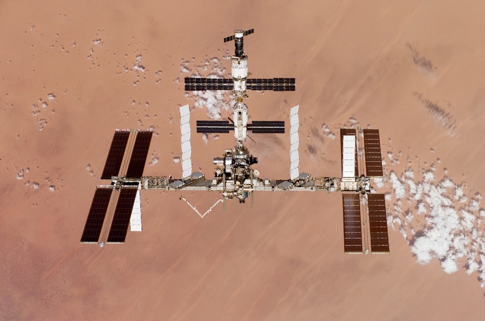 Exterior view of the ISS taken during the STS-118 Mission