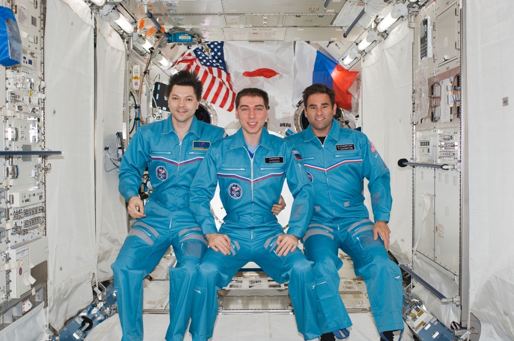 Expedition 17 crew on-orbit portrait