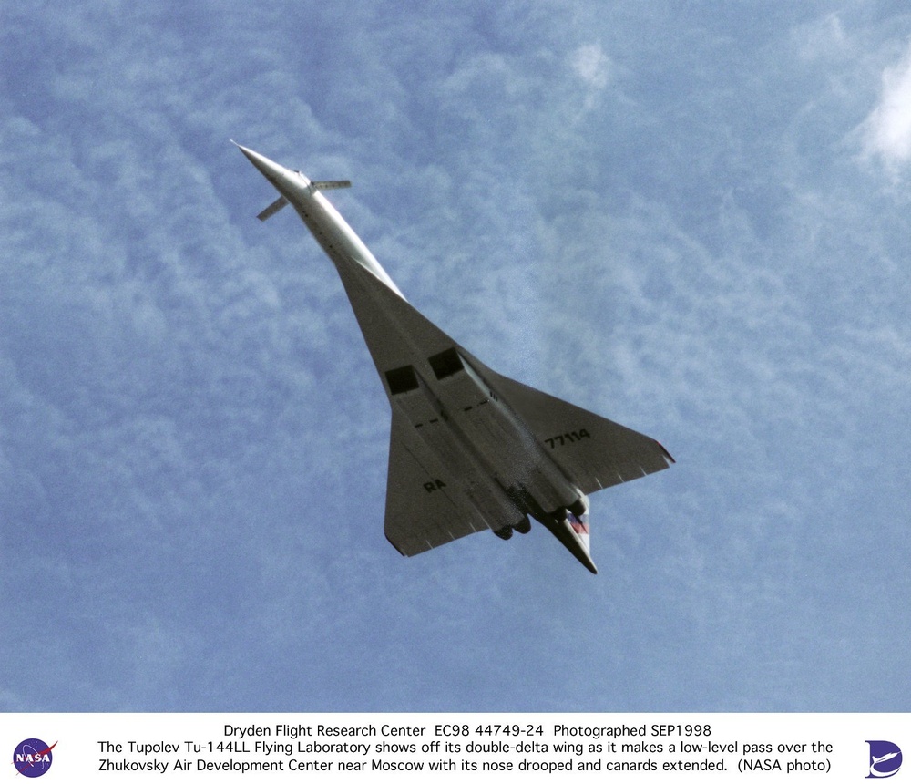 Tu-144LL SST Flying Laboratory in Flight
