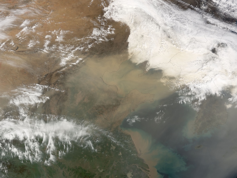 Dust Storm over Eastern China: Natural Hazards