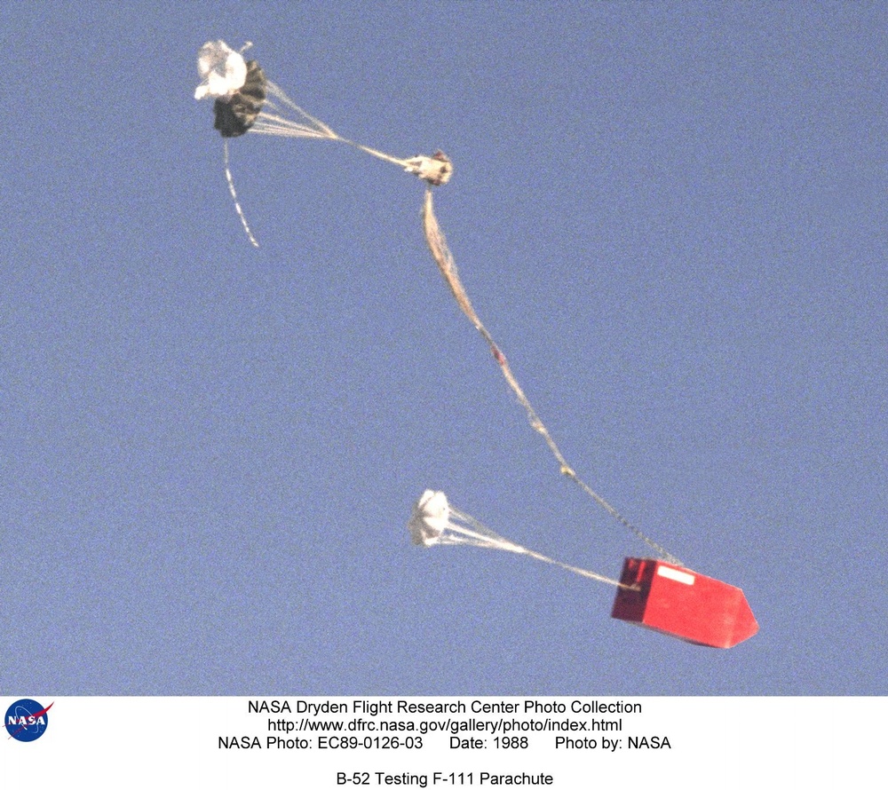 B-52 Testing F-111 Parachute