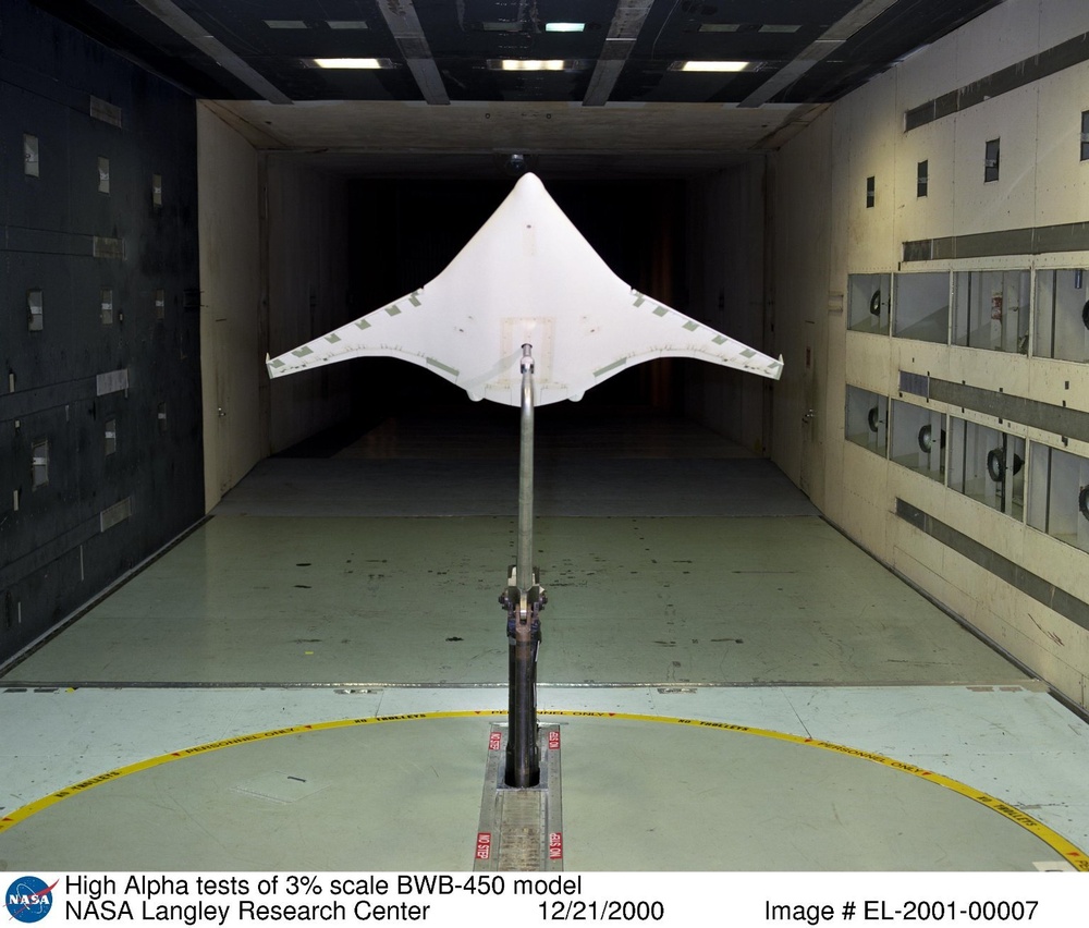 High Alpha tests of 3% scale BWB-450 model