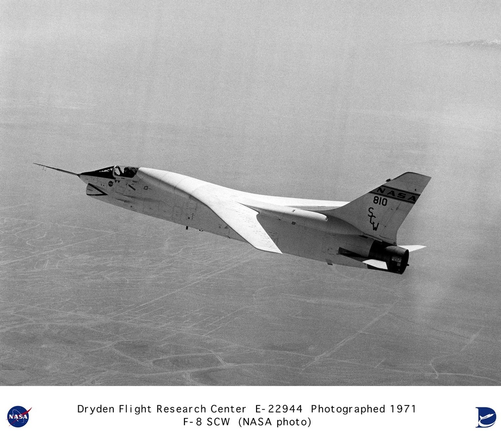 F-8 SCW in flight