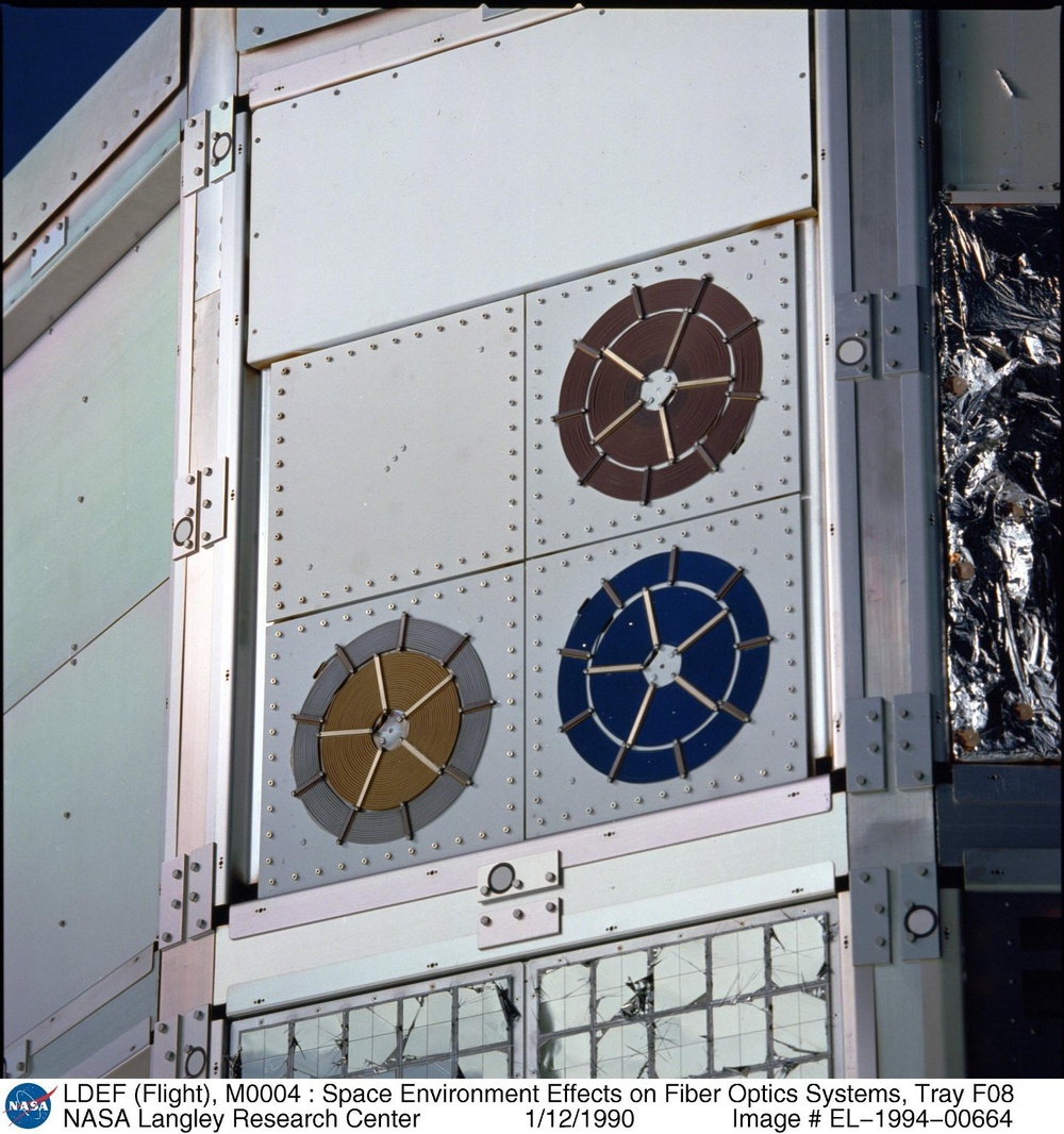 LDEF (Flight), M0004 : Space Environment Effects on Fiber Optics Systems, Tray F08