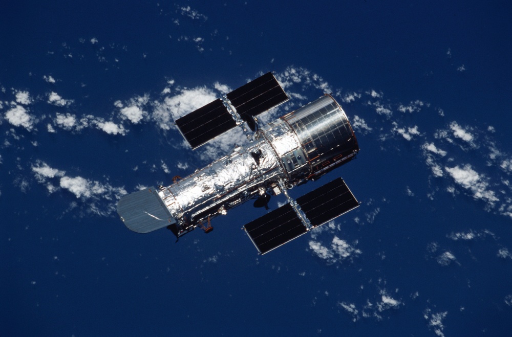 Deployed view of the Hubble Space Telescope